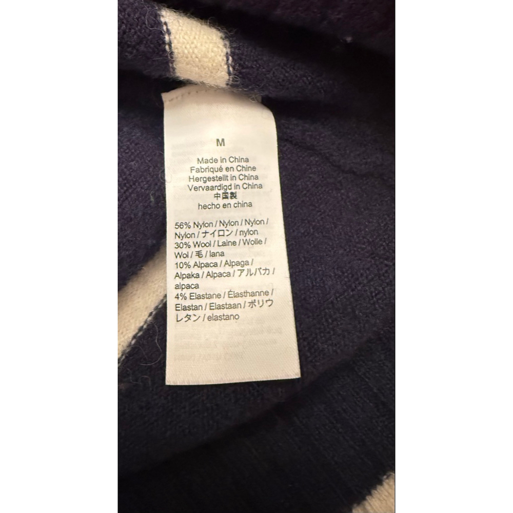 J.Crew Supersoft Navy Multistriped Turtleneck Sweater M - Picture 9 of 13